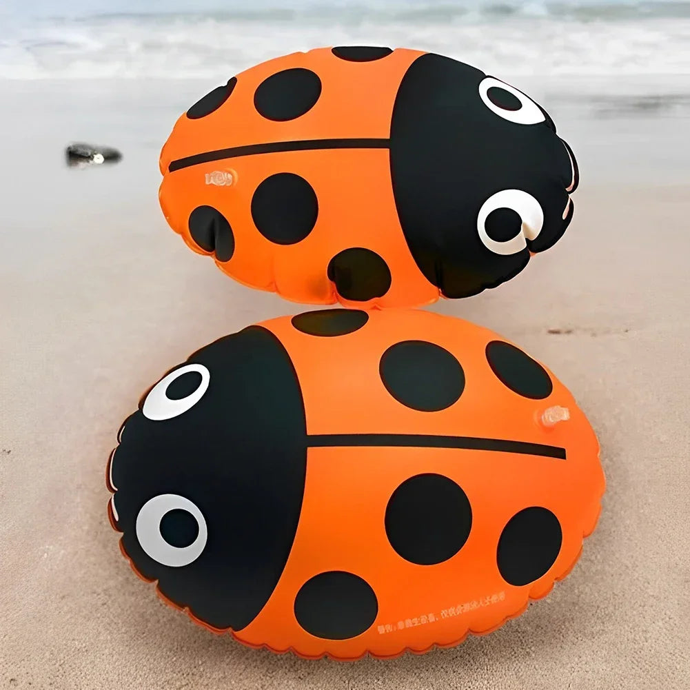 PVC Safety Swim Buoy – Inflatable Ladybug Flotation Drift Bag
