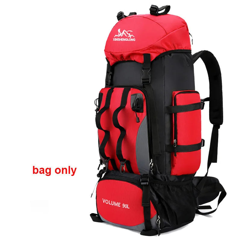 90L Waterproof Hiking Camping Backpack Trekking Bag Rucksack
