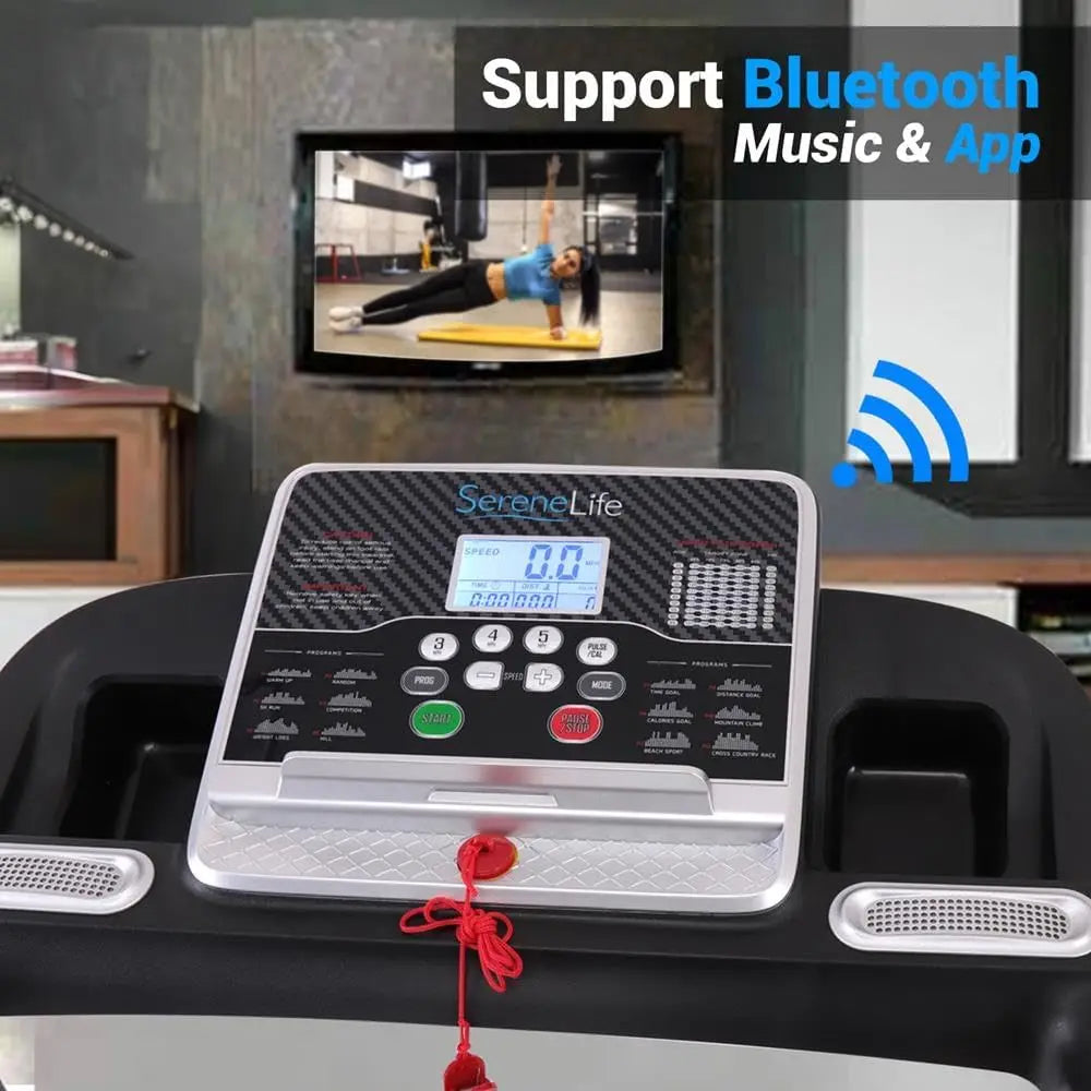Smart Digital Treadmill - Bluetooth & Incline for Home Gym Workouts