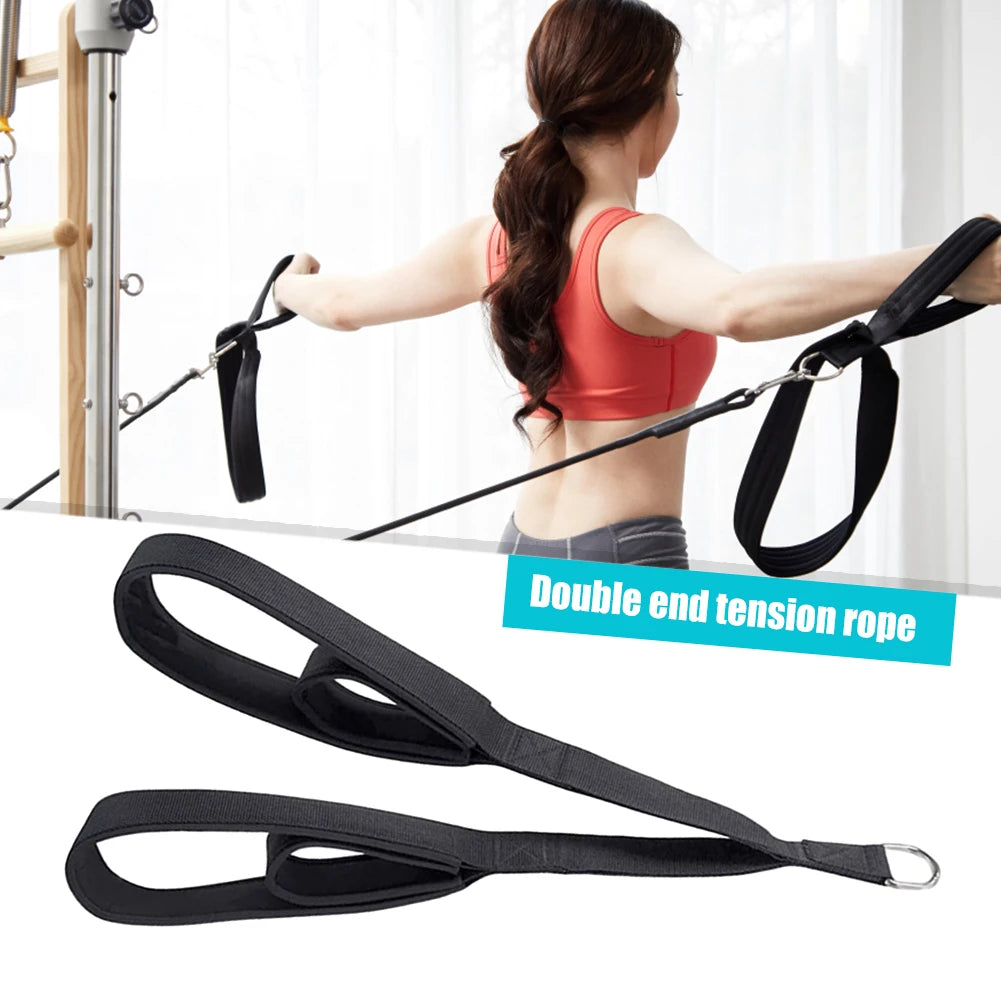 Long Triceps Strap - Anti-Slip Pulldown Rope with Carabiner