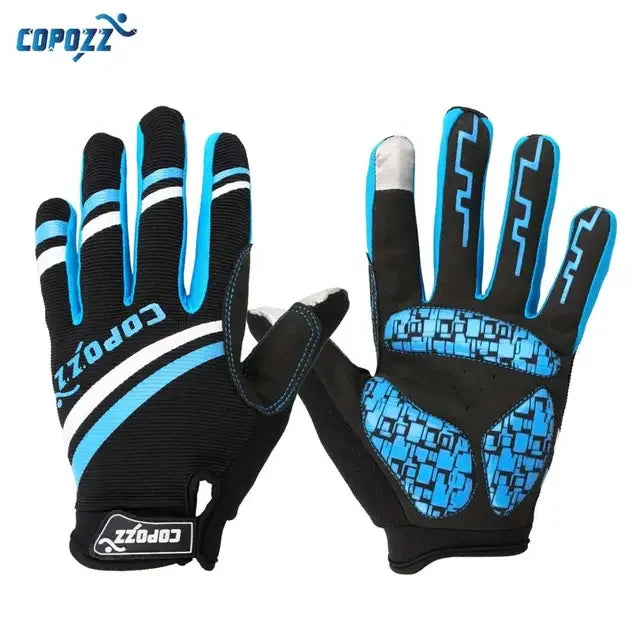 Copozz Gel Full Finger Touch Screen Cycling Gloves - MTB Sport Gloves