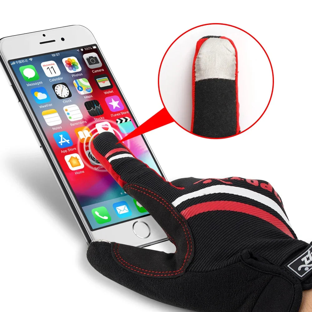 Copozz Gel Full Finger Touch Screen Cycling Gloves - MTB Sport Gloves