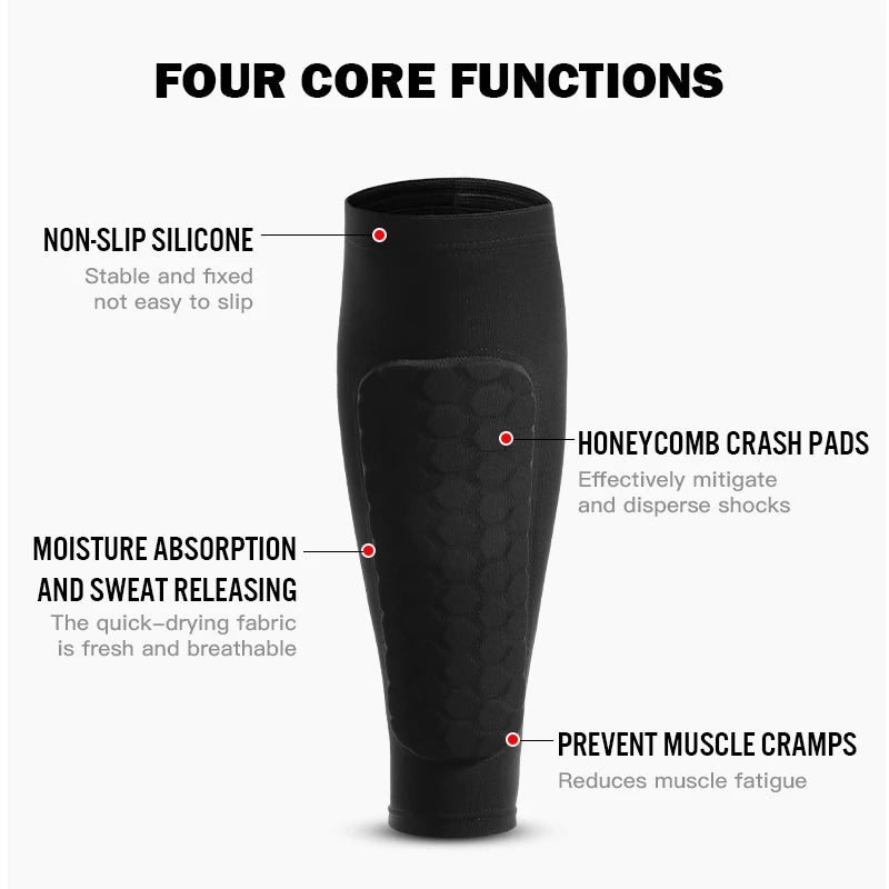 Football Shin Guard Socks with Foam Compression Sleeves