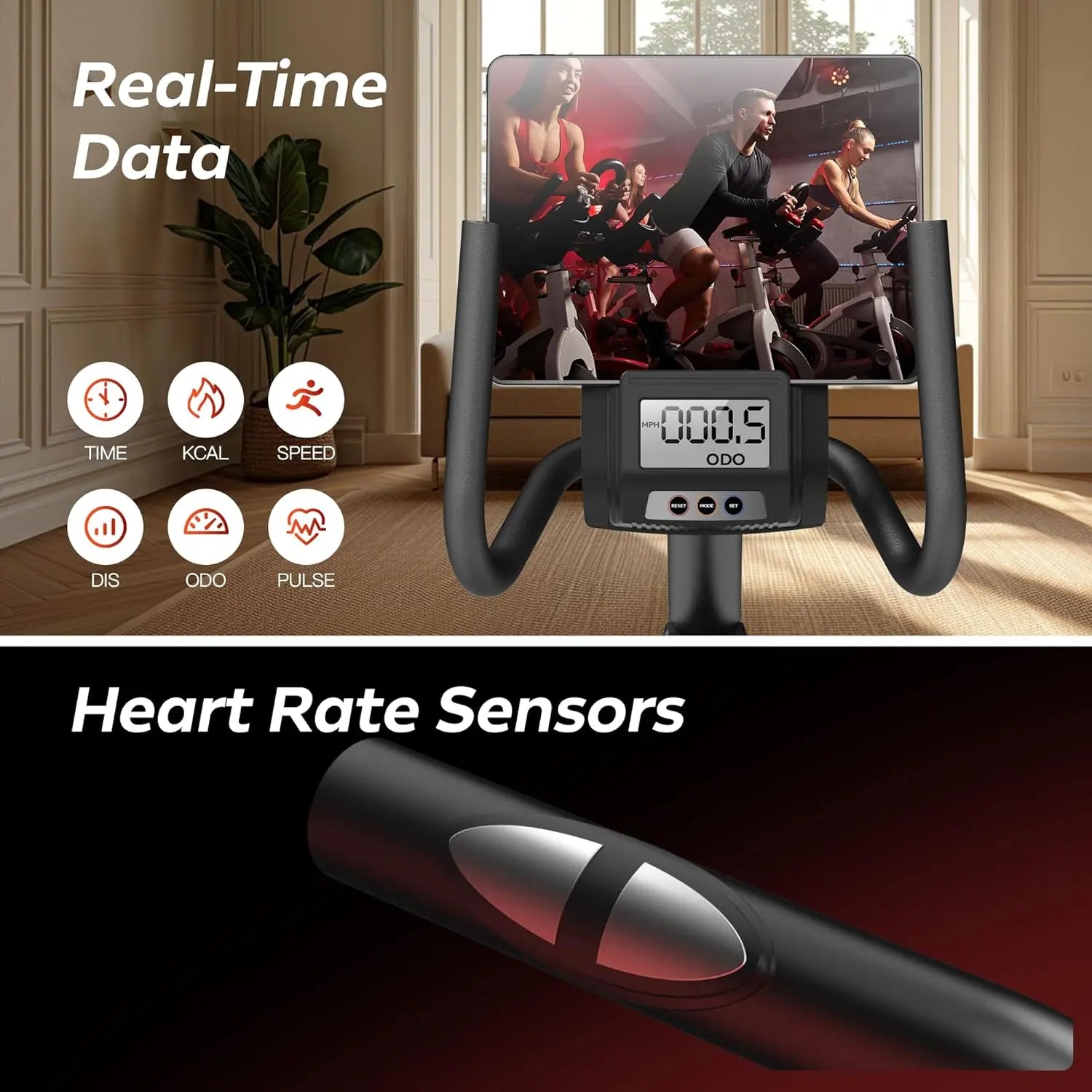 Fitness Exercise Bike - Stationary Bike for Home Indoor Cycling