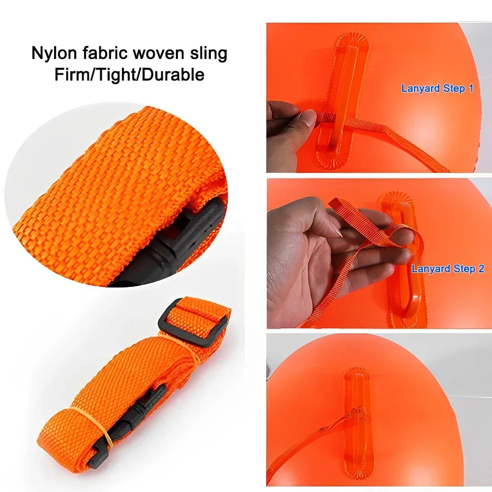 PVC Safety Swim Buoy – Inflatable Ladybug Flotation Drift Bag