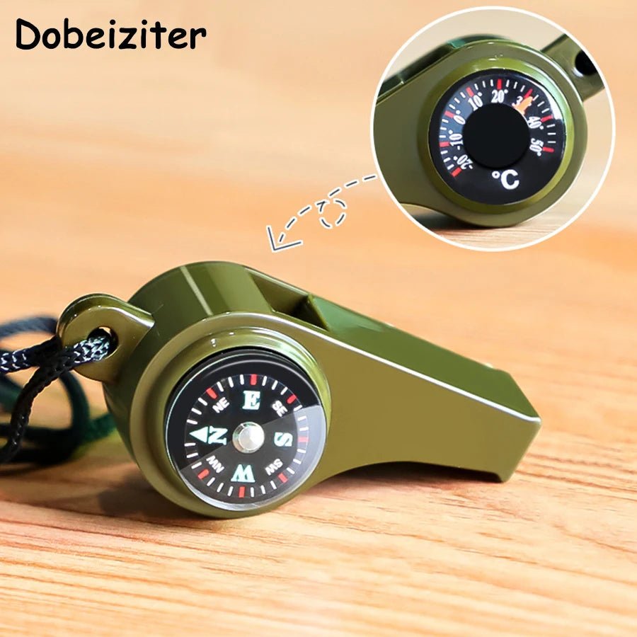 High Decibel Emergency Rescue Whistle with Compass