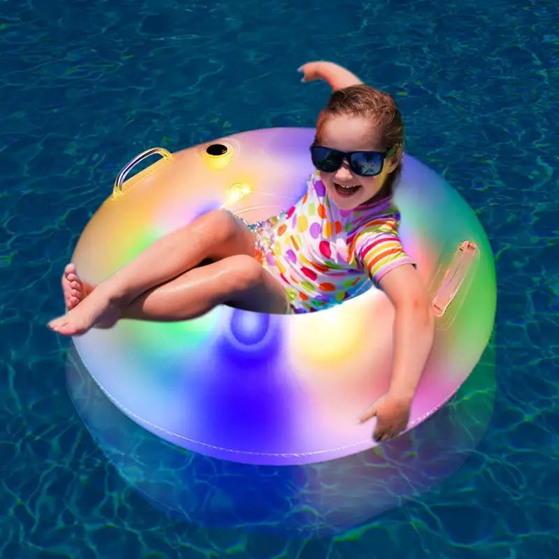 Light-Up Inflatable Swimming Ring – Kids Pool Float & Water Toy