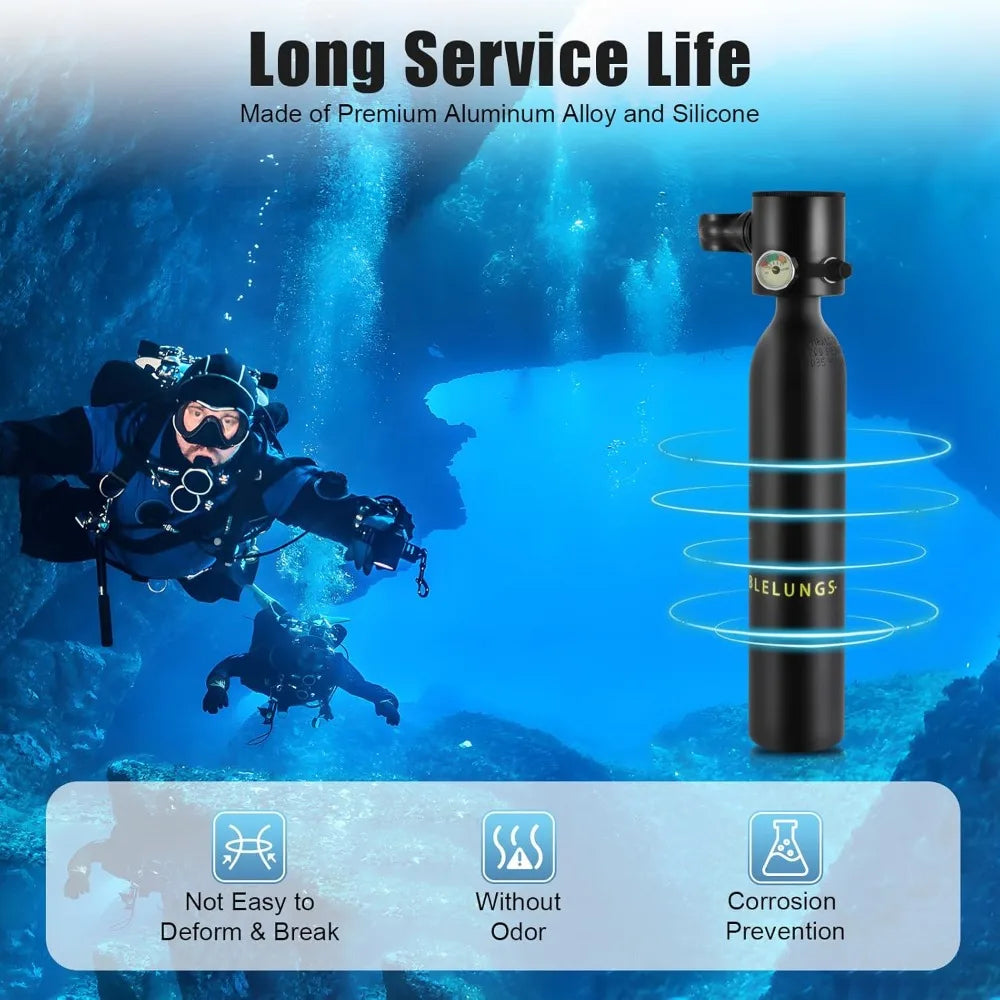 Mini Diving Oxygen Tank – Portable 0.5L Breathing Device for 15-20 Minutes