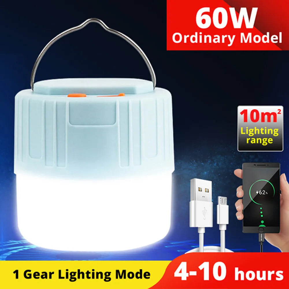 Solar LED Camping Light — Waterproof, Portable & Rechargeable Lantern