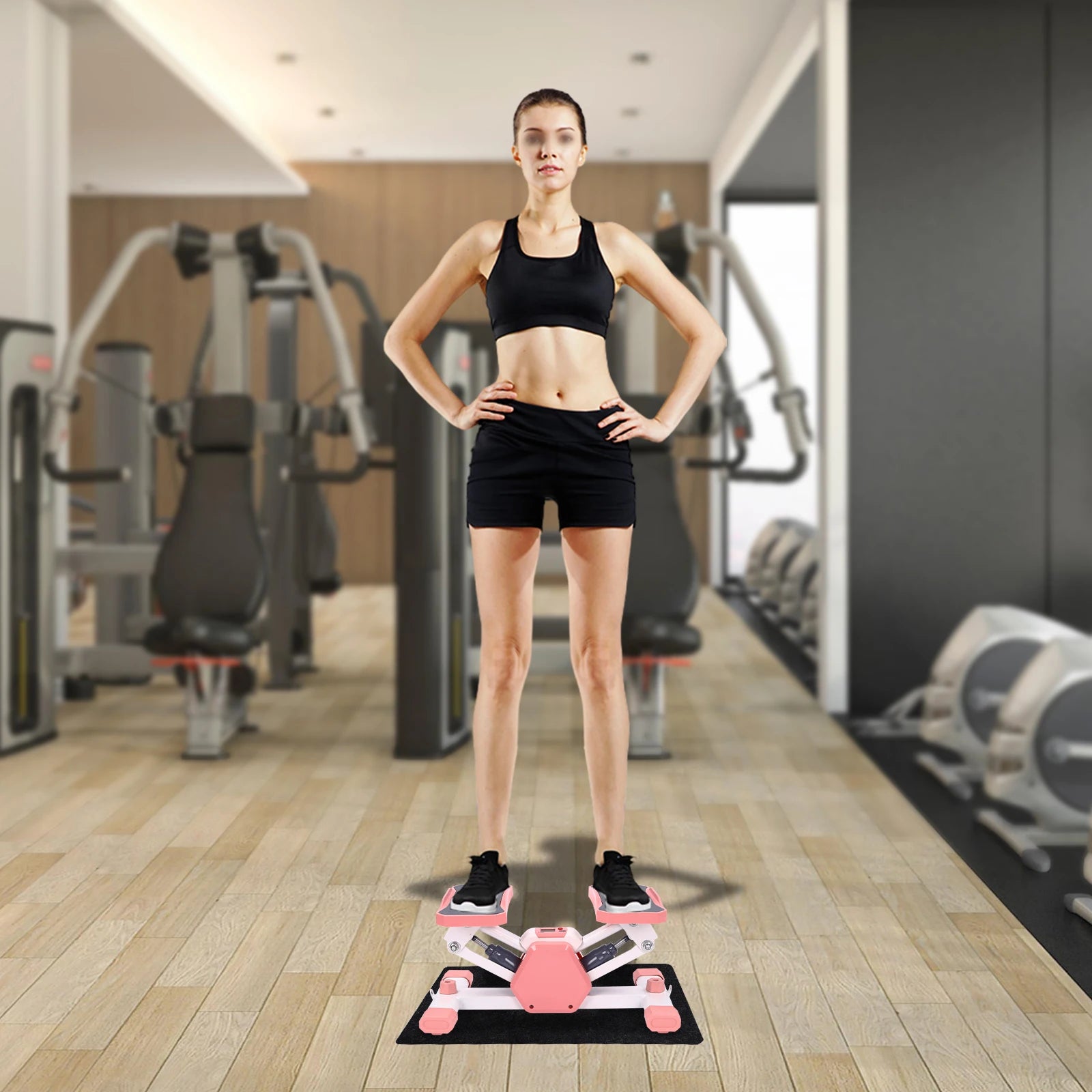 Mini Stepper for Exercise - Home Workout Equipment (Pink)
