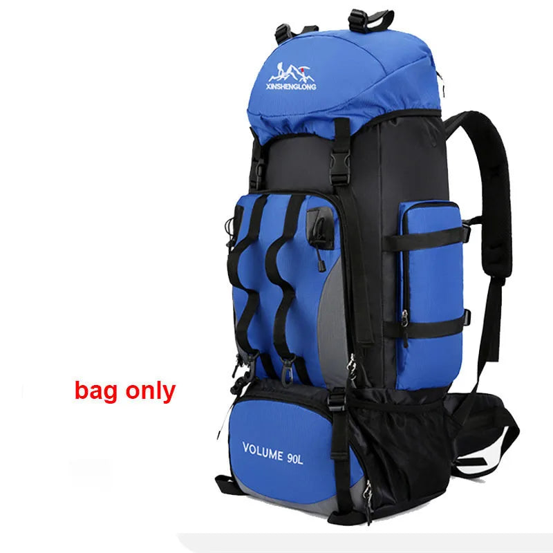 90L Waterproof Hiking Camping Backpack Trekking Bag Rucksack
