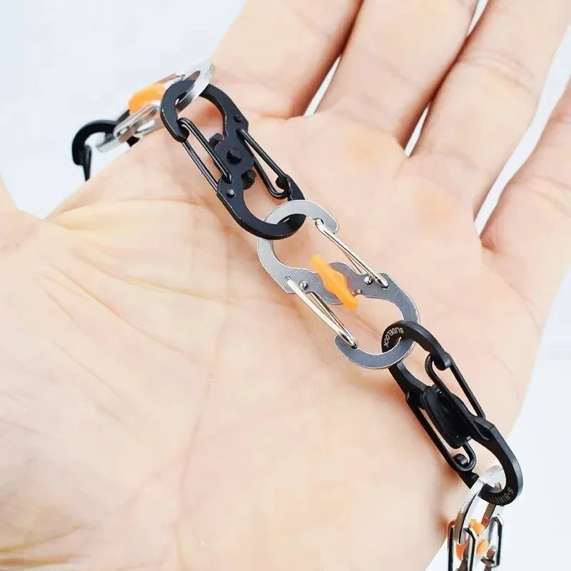 5Pcs Outdoor S-Type Carabiner with Lock