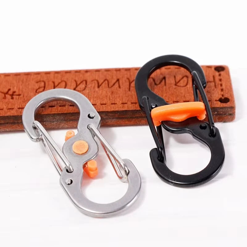 5Pcs Outdoor S-Type Carabiner with Lock