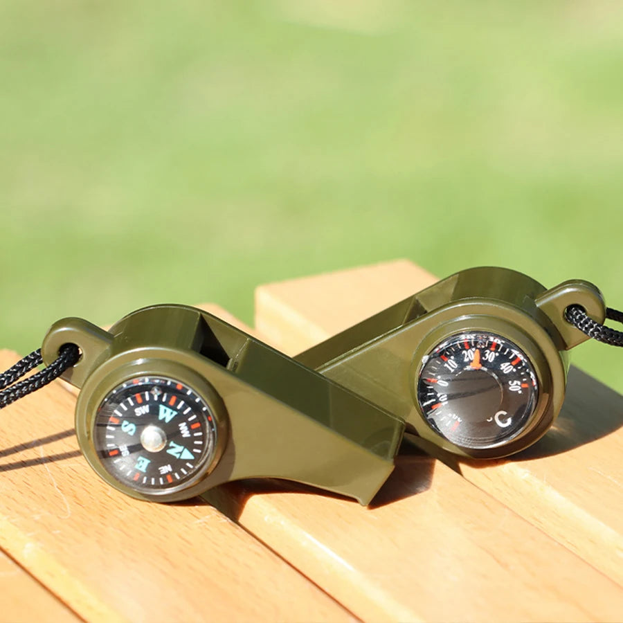 High Decibel Emergency Rescue Whistle with Compass