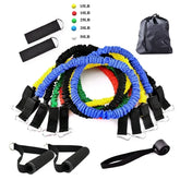 11-Piece Resistance Bands Set - Multi-Function Fitness Tensioner