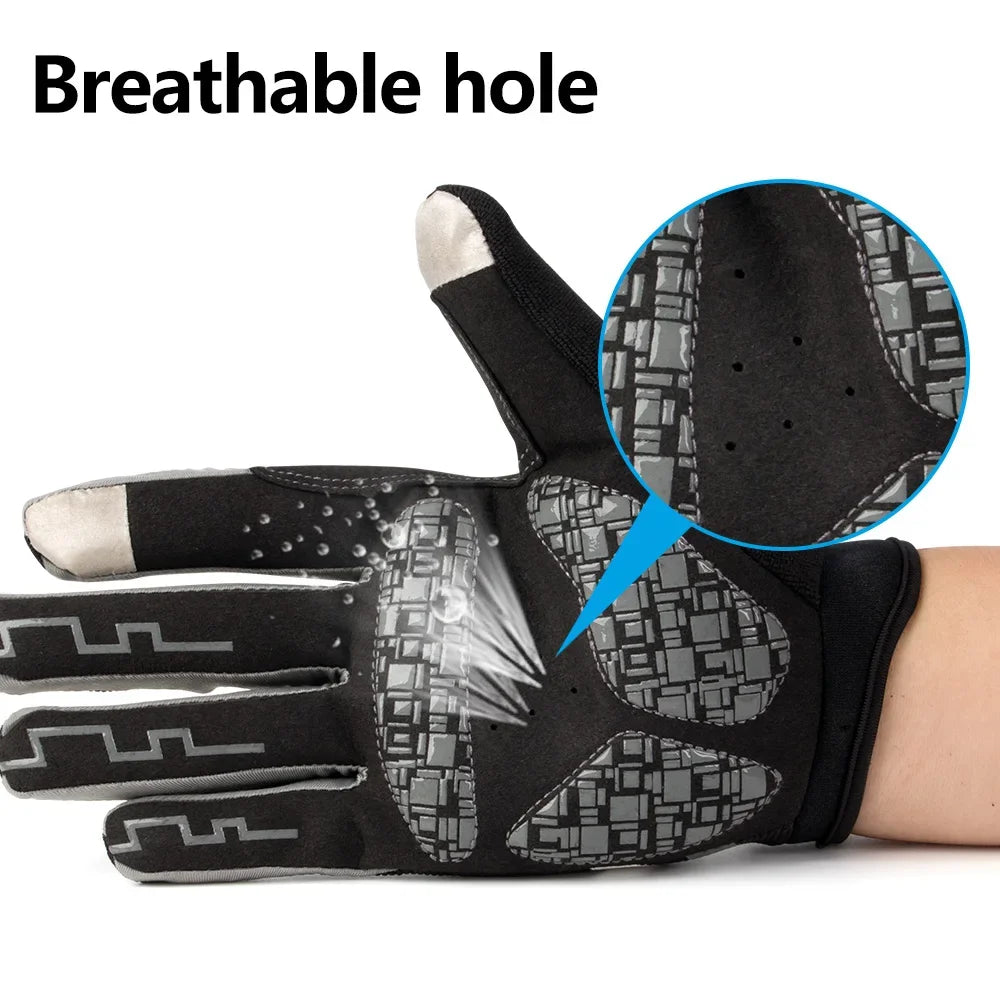 Copozz Gel Full Finger Touch Screen Cycling Gloves - MTB Sport Gloves