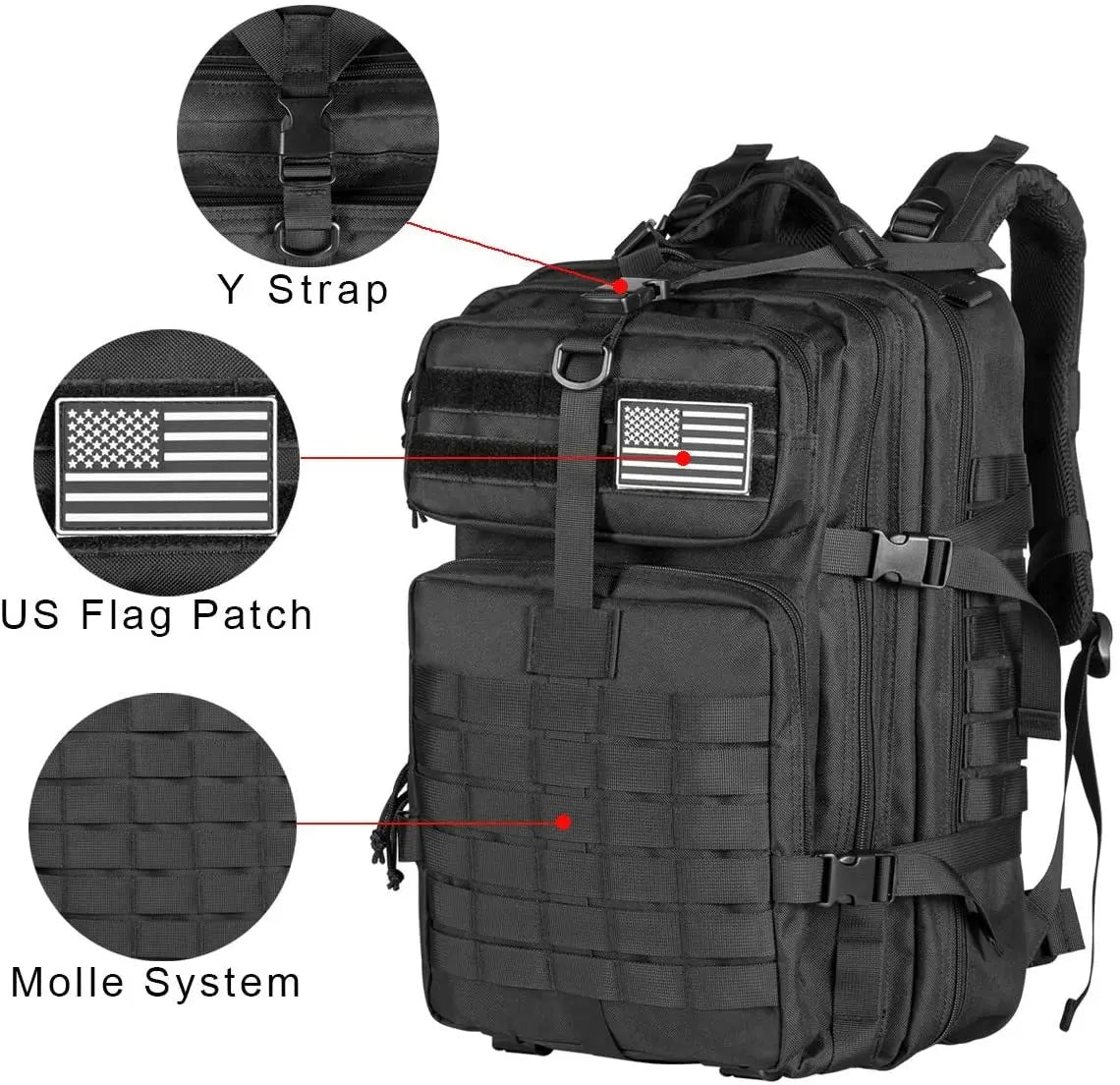 QT&QY 50L Tactical Backpack