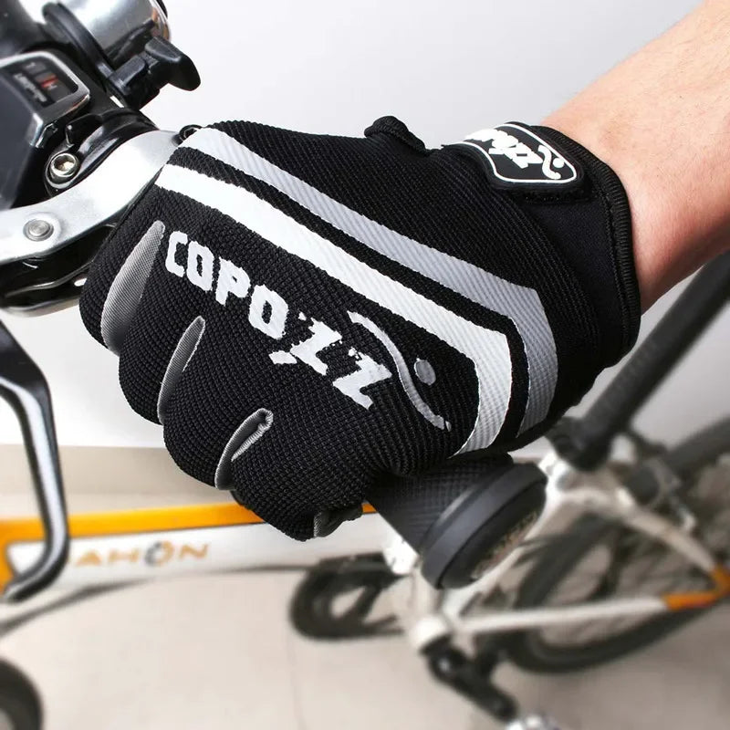 Copozz Gel Full Finger Touch Screen Cycling Gloves - MTB Sport Gloves