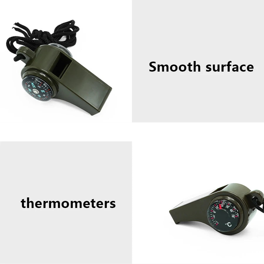 High Decibel Emergency Rescue Whistle with Compass