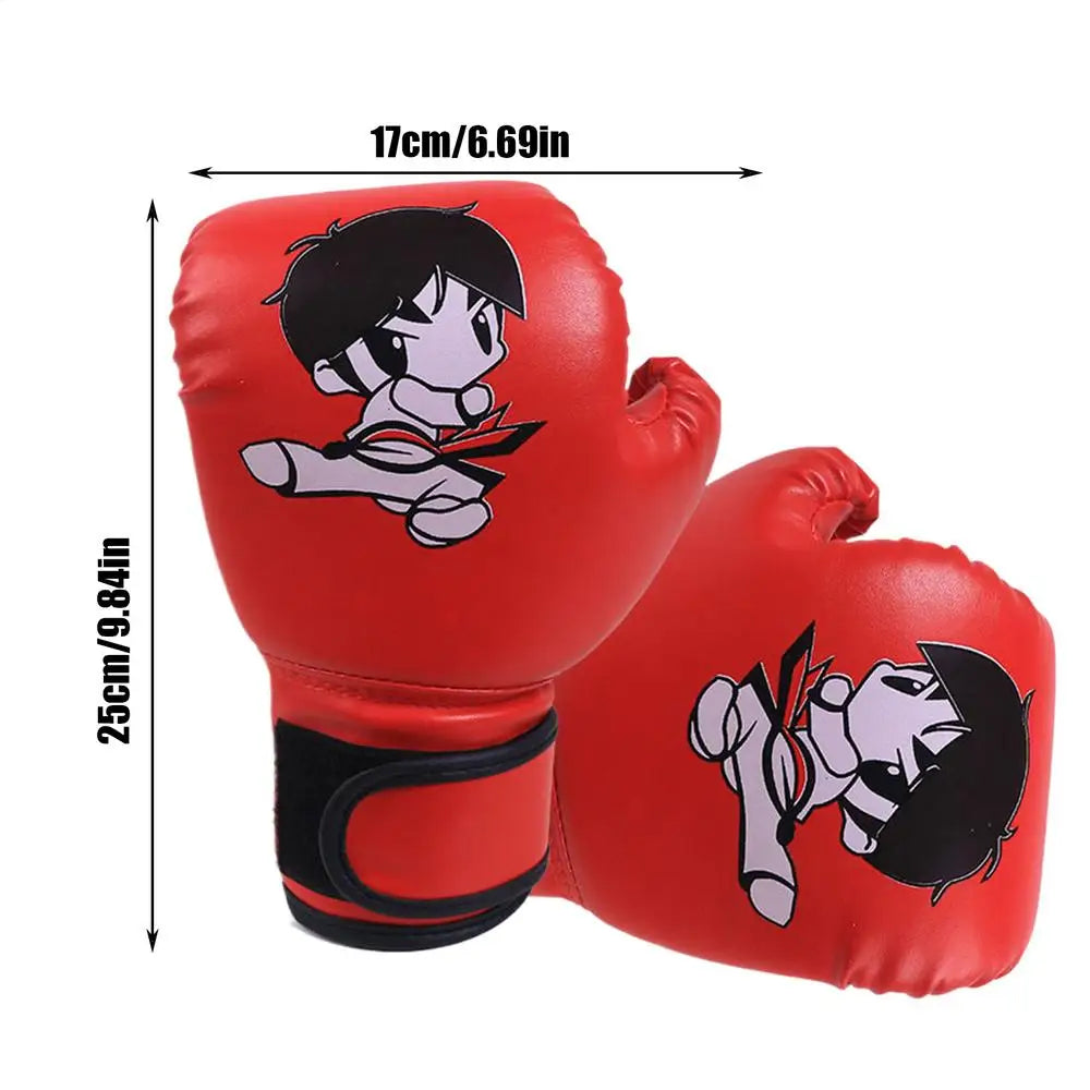 Kids Boxing Gloves - Cartoon PU Leather Training Gloves