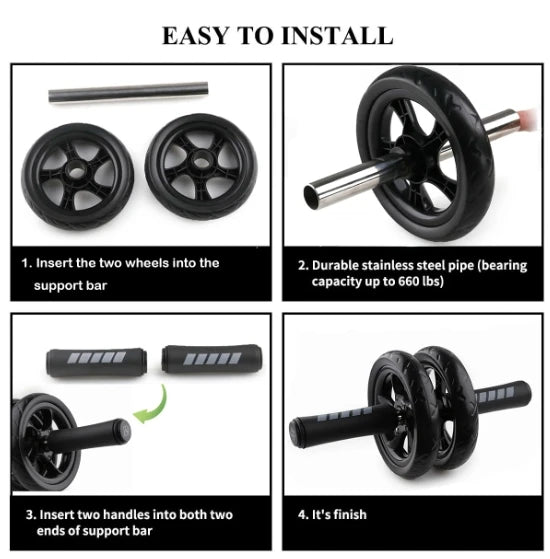 AB Roller Wheel — No-Noise Abdominal Training Equipment for Home &amp; Gym