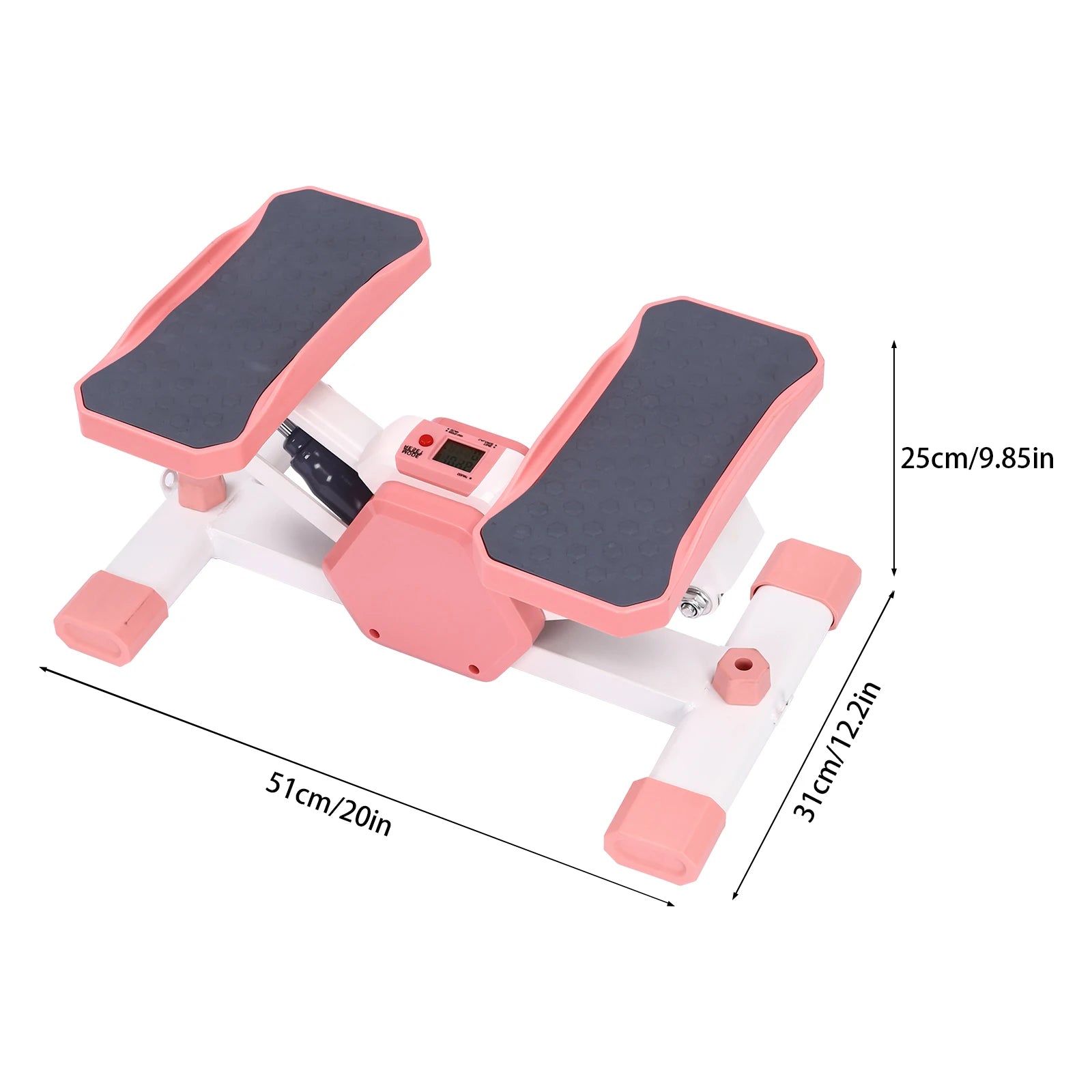 Mini Stepper for Exercise - Home Workout Equipment (Pink)
