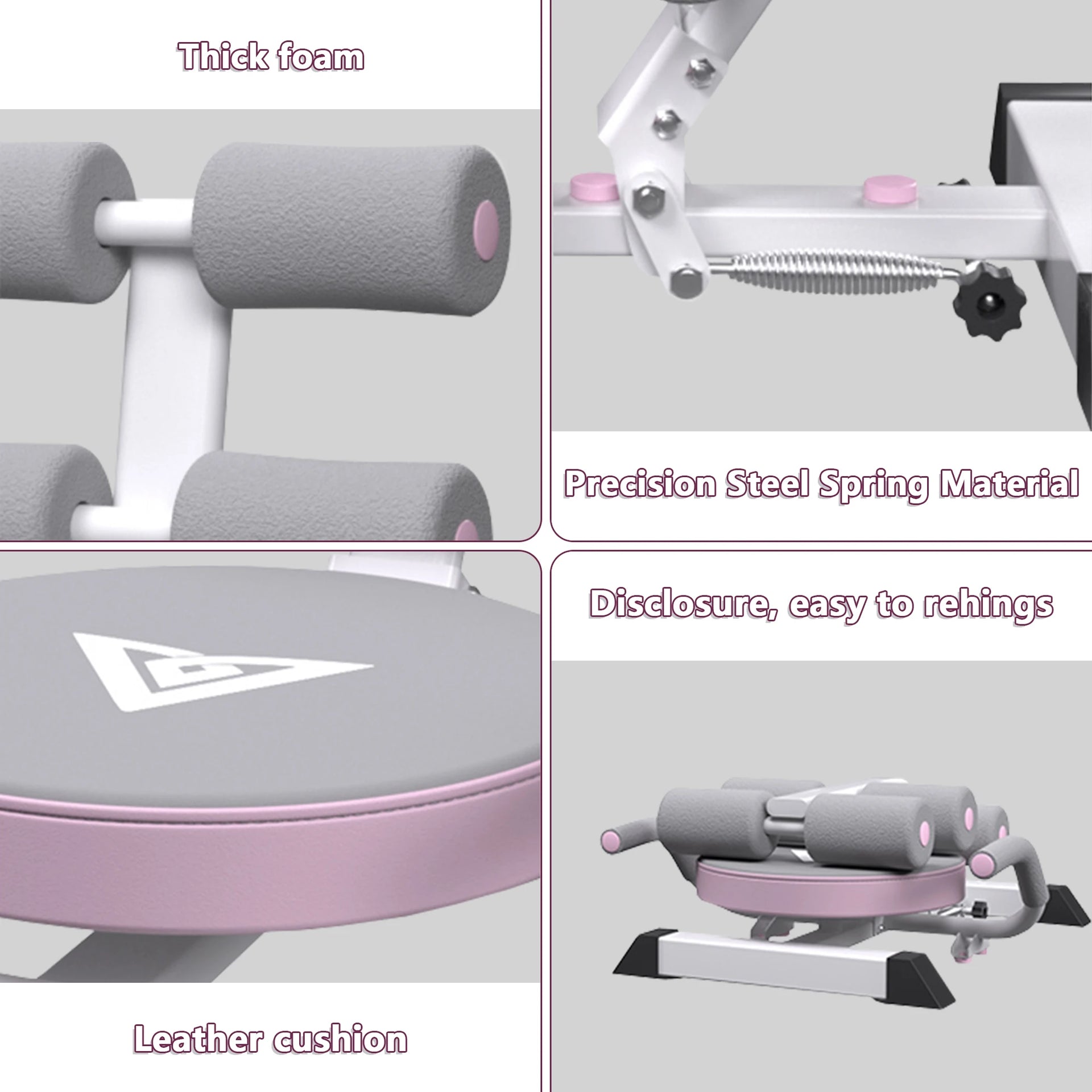 Ab Machine & Sit Up Bench - Portable Core Fitness Workout Equipment