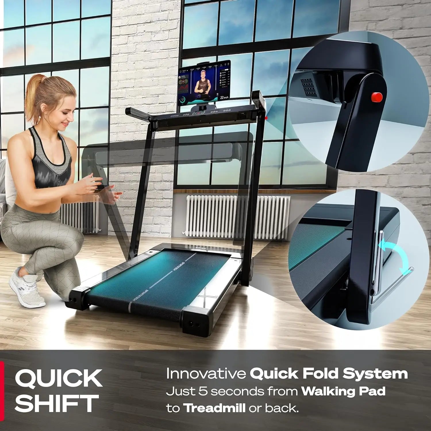 Under Desk Treadmill Walking Pad - Remote Control & App Compatible