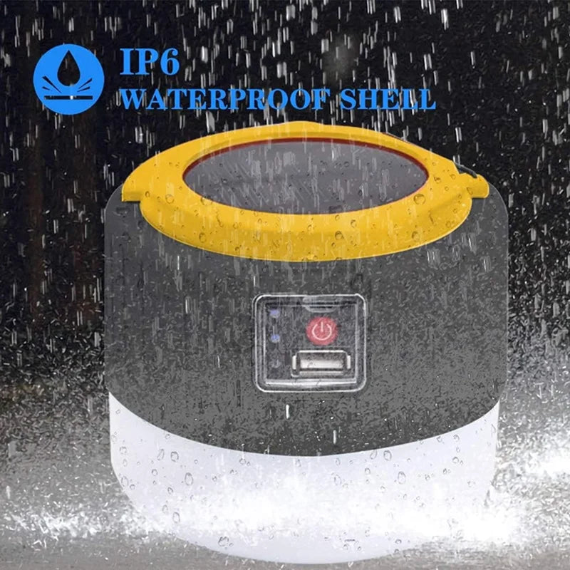 Solar LED Camping Light — Waterproof, Portable & Rechargeable Lantern