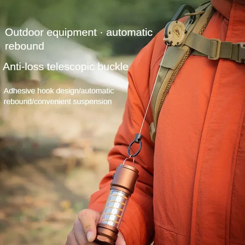 Heavy Duty Retractable ID Badge Reel with Carabiner Key Chain