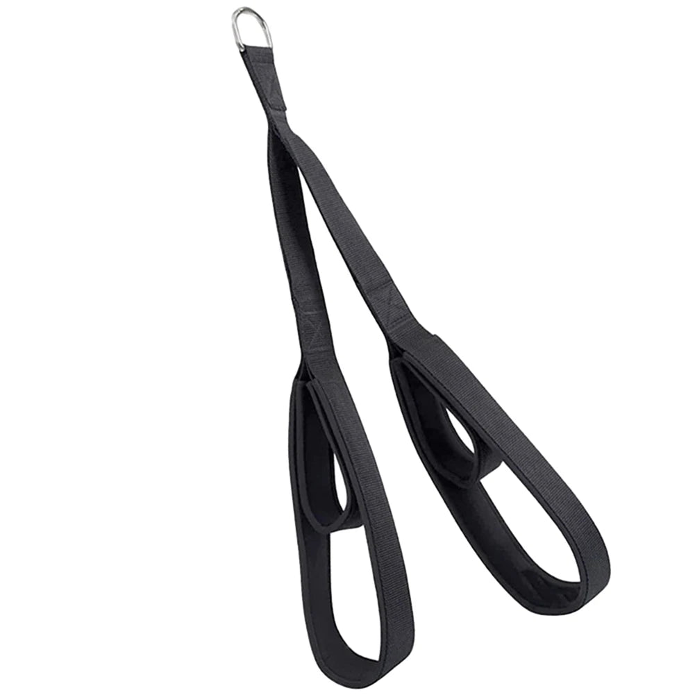 Long Triceps Strap - Anti-Slip Pulldown Rope with Carabiner
