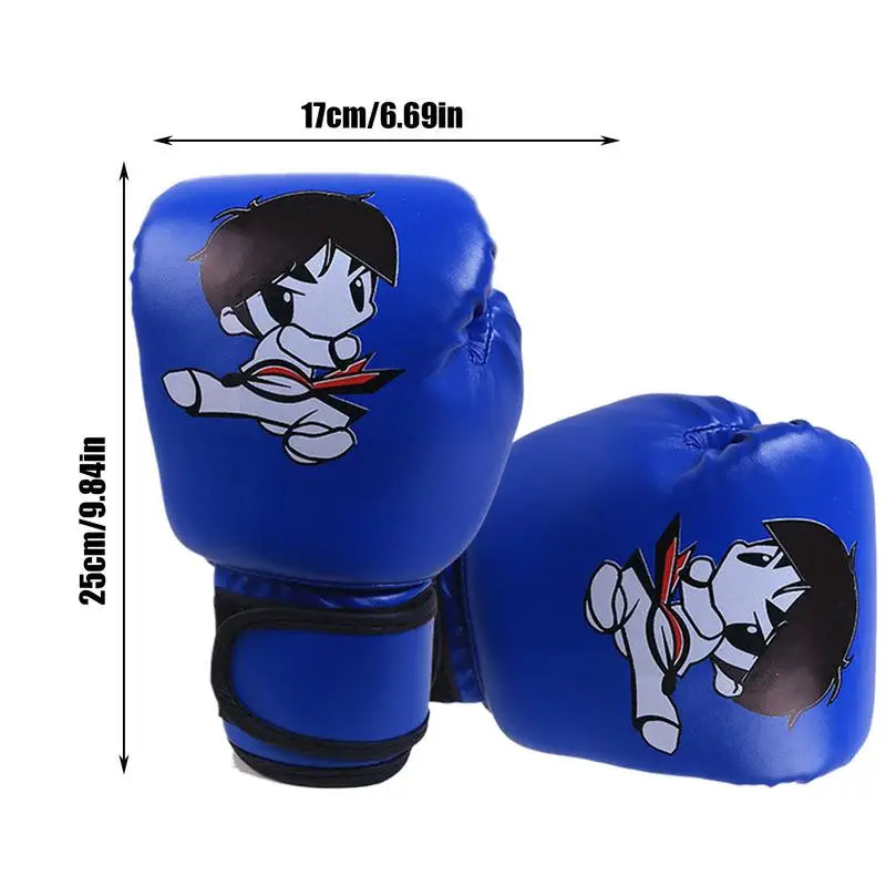 Kids Boxing Gloves - Cartoon PU Leather Training Gloves
