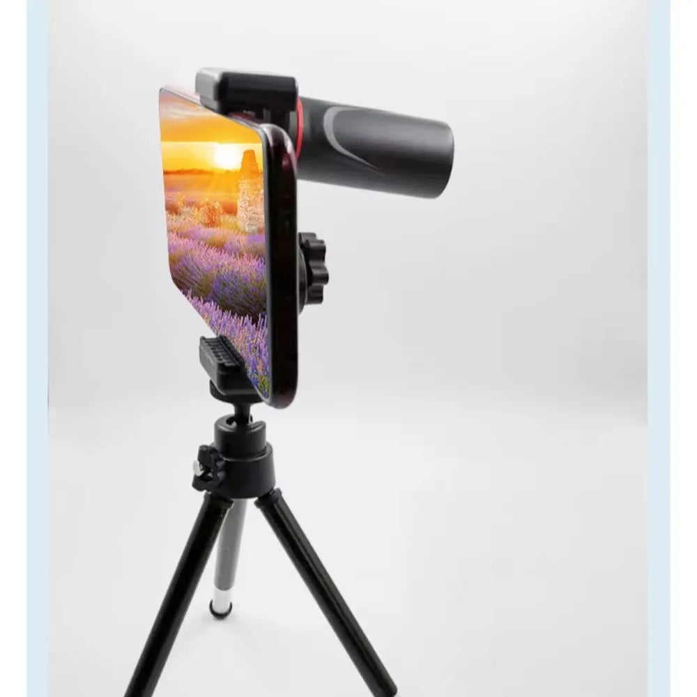 2000×25 HD Monocular Telescope — Mini Portable Mobile Phone Telescope with Holder