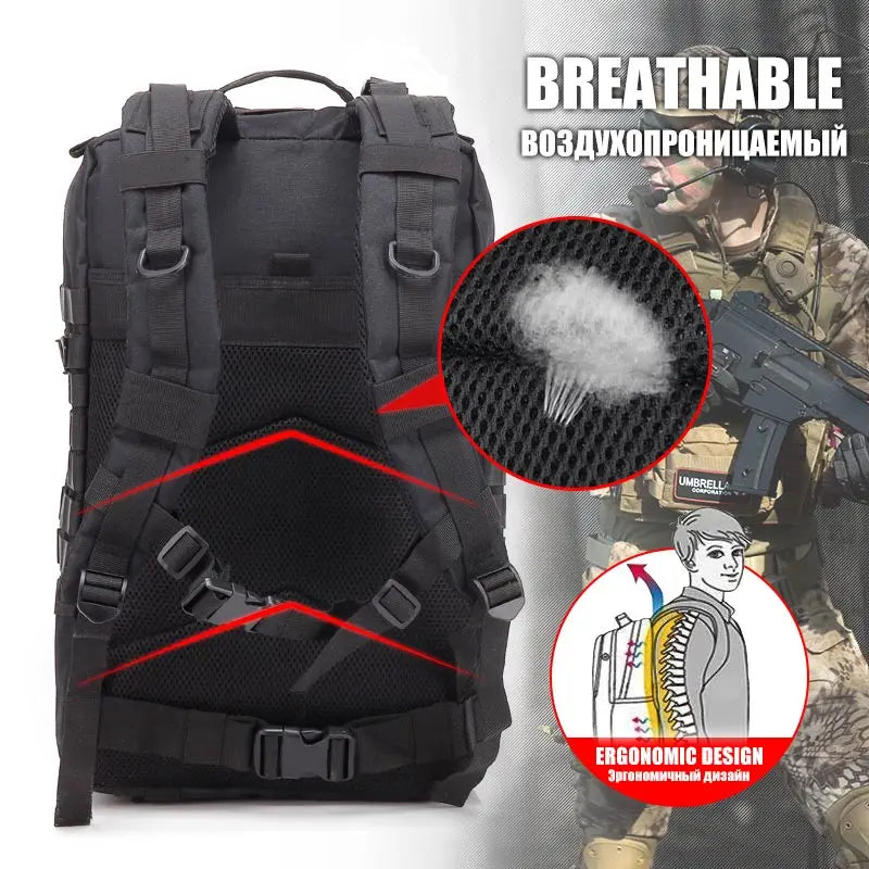 QT&QY 50L Tactical Backpack