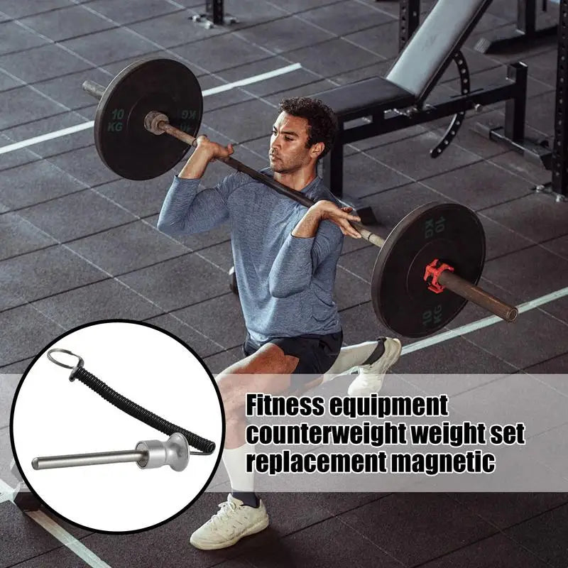 Magnetic Fitness Weight Latch Pin - Heavy Duty Gym Replacement Accessory