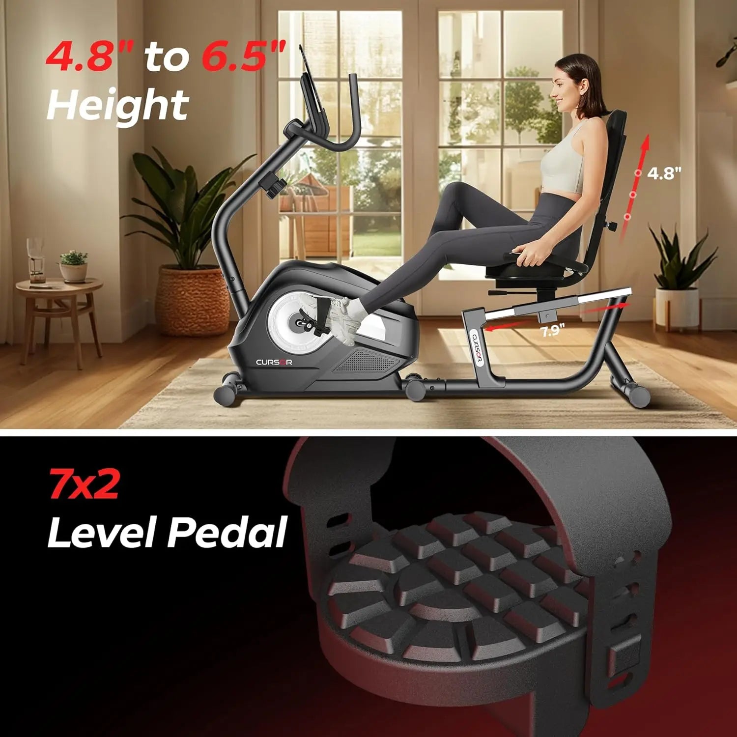 Fitness Exercise Bike - Stationary Bike for Home Indoor Cycling