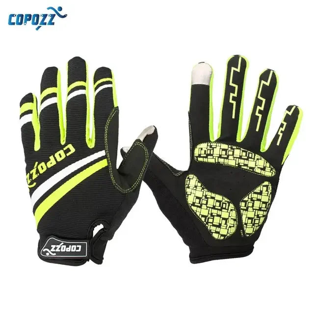 Copozz Gel Full Finger Touch Screen Cycling Gloves - MTB Sport Gloves